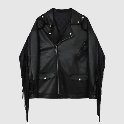 Men's PU Leather Motorcycle Style Jacket - ChoreGirl