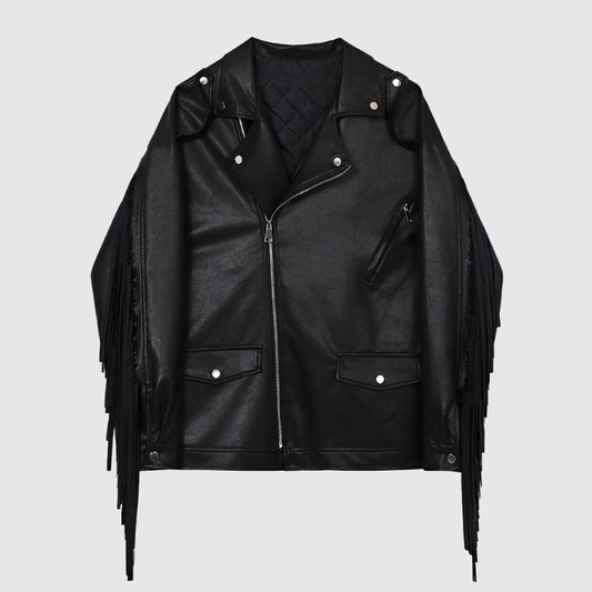 Men's PU Leather Motorcycle Style Jacket - ChoreGirl