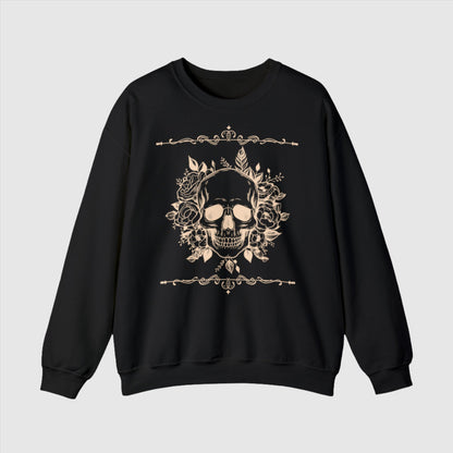 Custom Unisex Vintage Skull Heavy Blend Crewneck Sweatshirt | PERSONALIZED - ChoreGirl