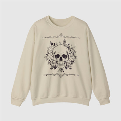 Custom Unisex Vintage Skull Heavy Blend Crewneck Sweatshirt | PERSONALIZED - ChoreGirl