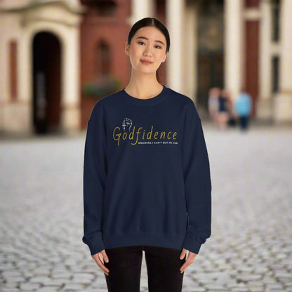 Custom Unisex Godfidence Heavy Blend Crewneck Sweatshirt | PERSONALIZED - ChoreGirl