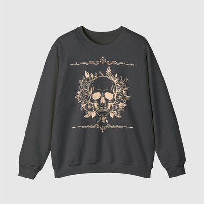 Custom Unisex Vintage Skull Heavy Blend Crewneck Sweatshirt | PERSONALIZED - ChoreGirl