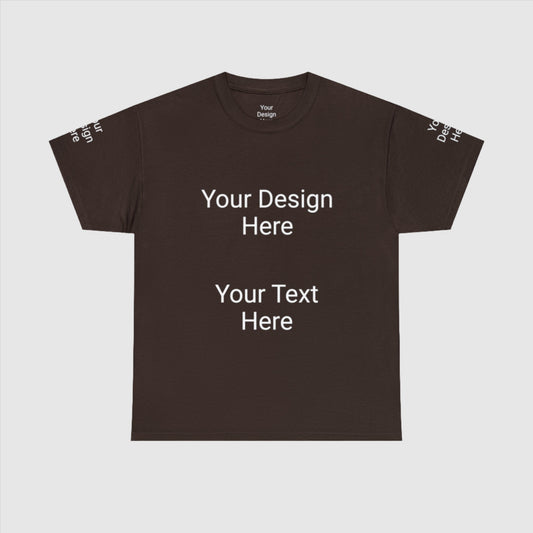 Custom Unisex Personalized Heavy Cotton Tee T-Shirt | Gildan 5000 | PERSONALIZED - ChoreGirl