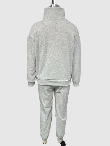 Women's All-matching Thick Long-sleeved Sweatshirt and Pants Two-piece Outfit Set - ChoreGirl