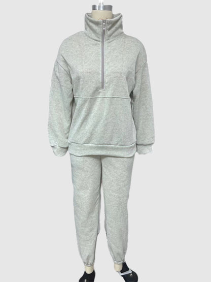Women's All-matching Thick Long-sleeved Sweatshirt and Pants Two-piece Outfit Set - ChoreGirl