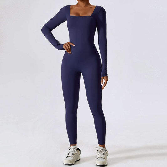 Women's Tight Long Sleeve Yoga Fitness Bodysuit - ChoreGirl