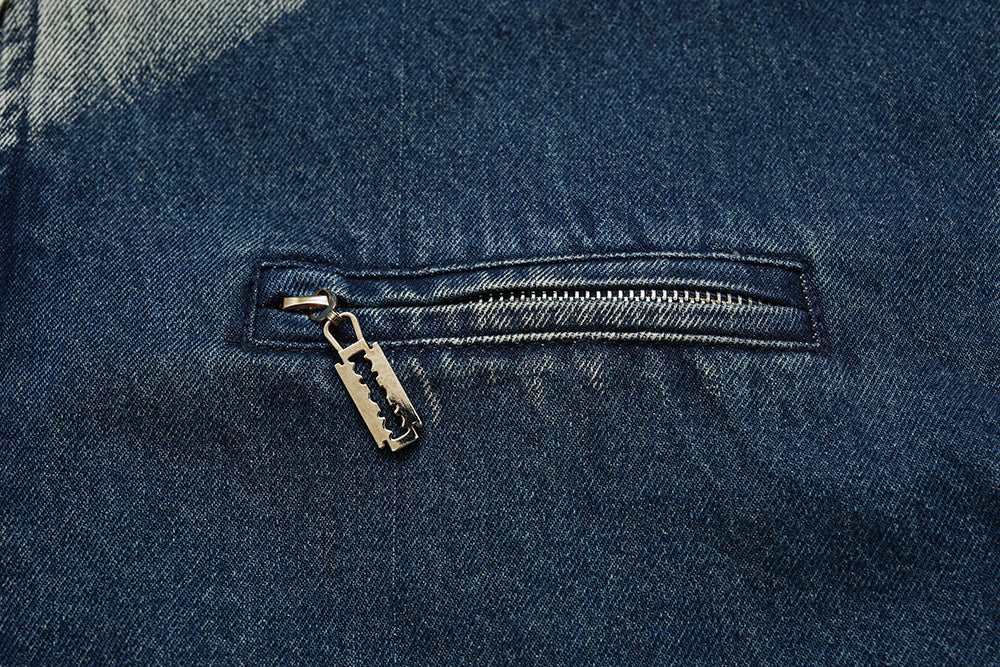 Men's Hooded Zip-up Denim Jacket - ChoreGirl
