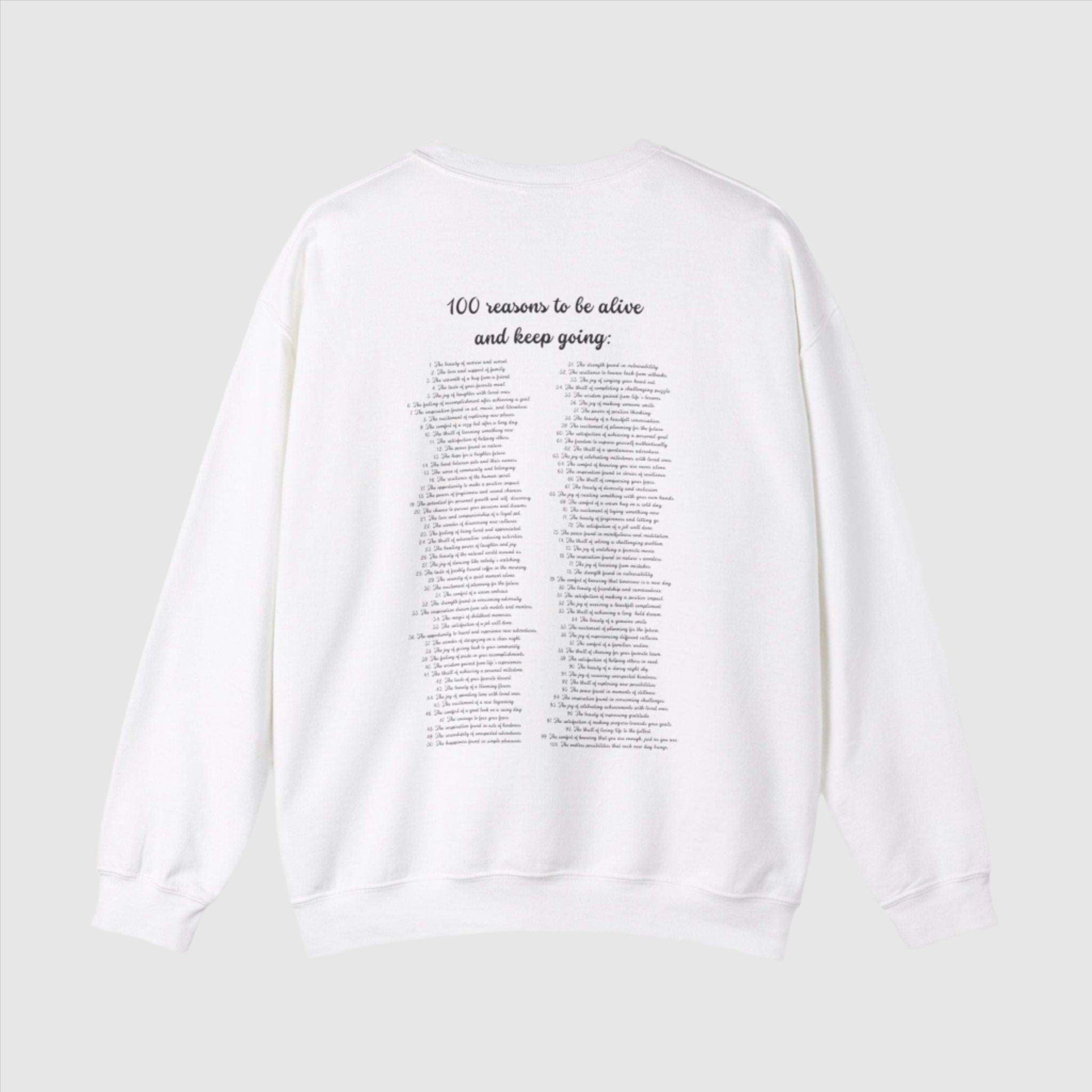 Custom 100 Reasons to Keep Going Unisex Heavy Blend Crewneck Sweatshirt | PERSONALIZED - ChoreGirl