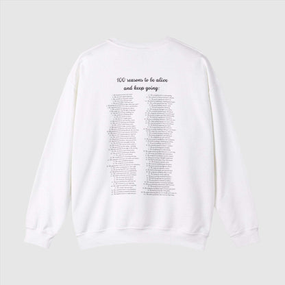 Custom 100 Reasons to Keep Going Unisex Heavy Blend Crewneck Sweatshirt | PERSONALIZED - ChoreGirl