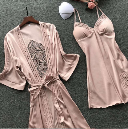 Women's Elegant Two-piece Pajamas Set - ChoreGirl
