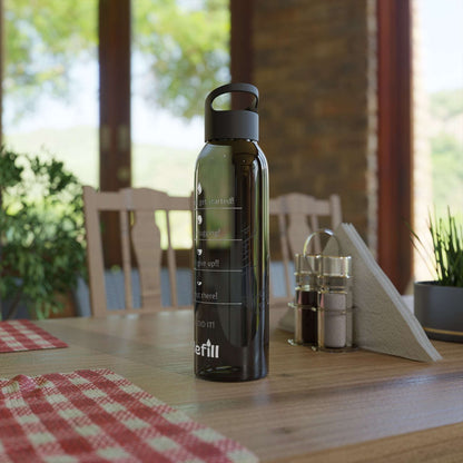 Custom Name "The Flower" Sky Water Bottle | PERSONALIZED - ChoreGirl