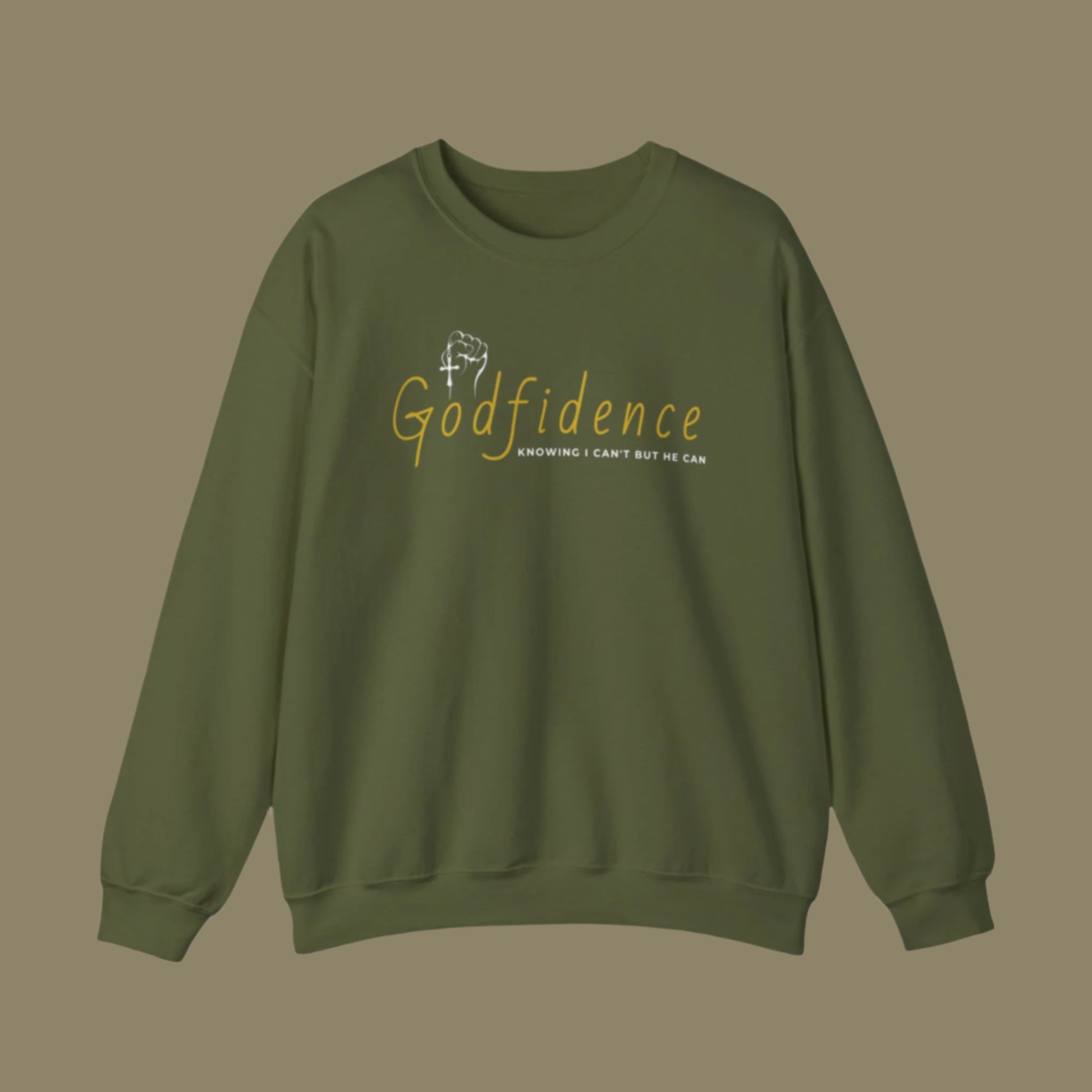 Custom Unisex Godfidence Heavy Blend Crewneck Sweatshirt | PERSONALIZED - ChoreGirl