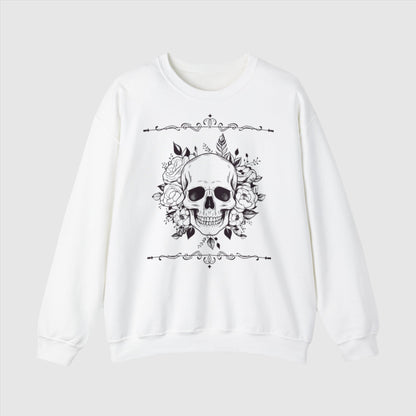 Custom Unisex Vintage Skull Heavy Blend Crewneck Sweatshirt | PERSONALIZED - ChoreGirl