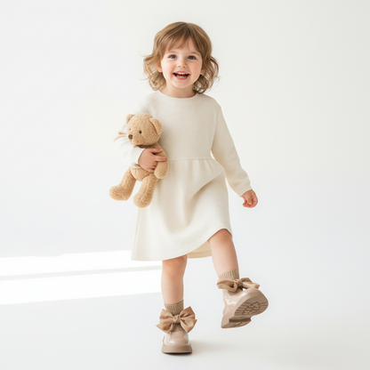 Elegante Prinzessinnenstiefel mit kleiner Schleife – Mädchen