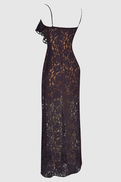 Women's "Dare Yourself" Lace Hot Girl Deep V-neck Long Strap Dress - ChoreGirl