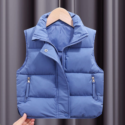 Kids Loose Down Cotton Vest - ChoreGirl