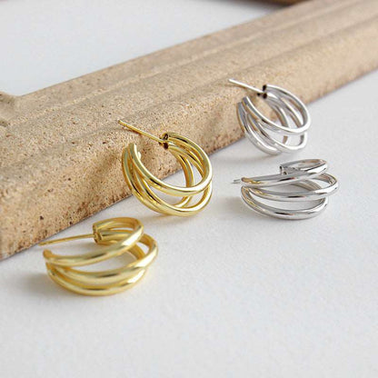Women's Circle Rings S925 Sterling Silver Earrings - ChoreGirl