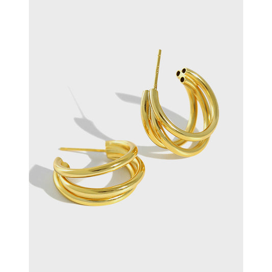 Women's Circle Rings S925 Sterling Silver Earrings - ChoreGirl
