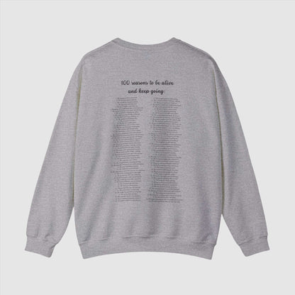 Custom 100 Reasons to Keep Going Unisex Heavy Blend Crewneck Sweatshirt | PERSONALIZED - ChoreGirl