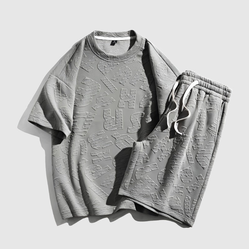 Men's Casual Outfit Set with T-Shirt and Shorts - ChoreGirl