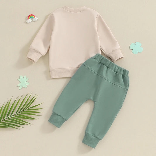 Baby Long Sleeved Sweatshirt and Sweatpants Outfit Set - ChoreGirl