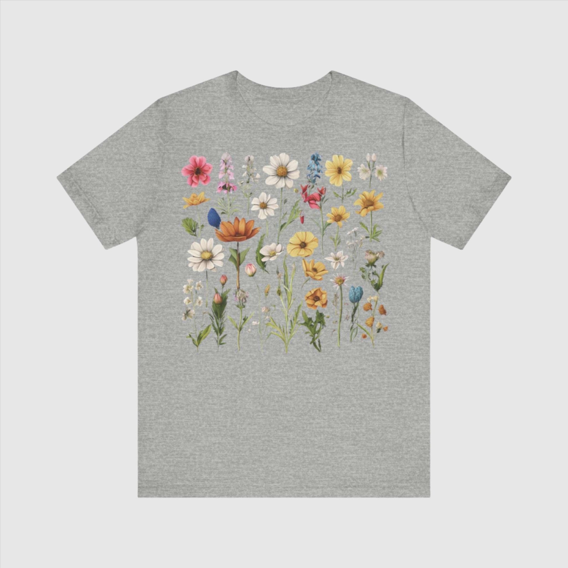 Custom Unisex Vintage Gardening Style Flower Jersey Short Sleeve Tee | PERSONALIZED - ChoreGirl