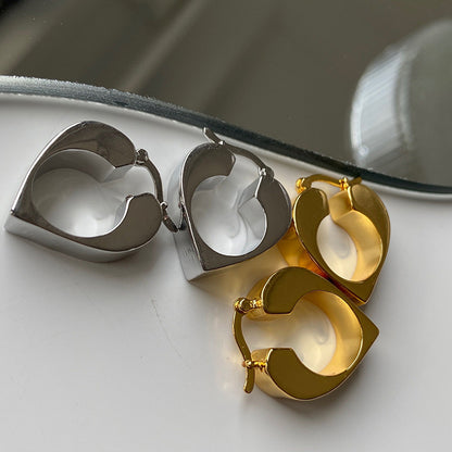 Women's Heart Shape Metal Retro High Quality Earrings - ChoreGirl