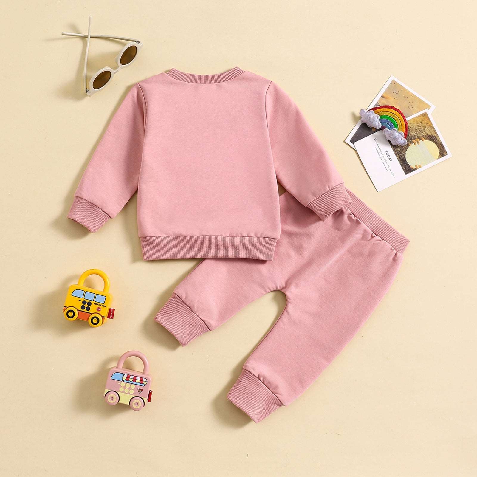 Baby Girl Long-sleeved Sweatshirt and Pants Two-piece Outfit Set - ChoreGirl