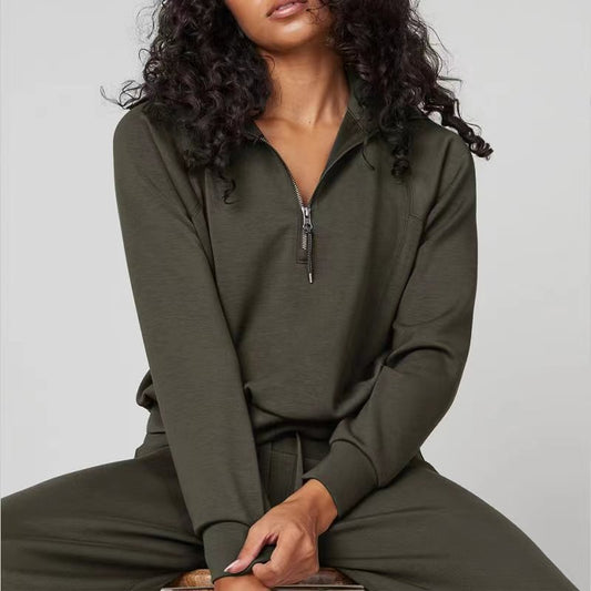 Women's Loose-fit Long Sleeved Sweater and Trousers Outfit Set - ChoreGirl