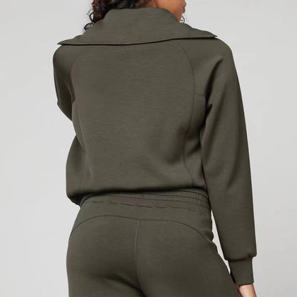 Women's Loose-fit Long Sleeved Sweater and Trousers Outfit Set - ChoreGirl