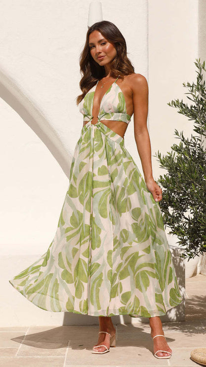 Women's Long Backless Dress - ChoreGirl