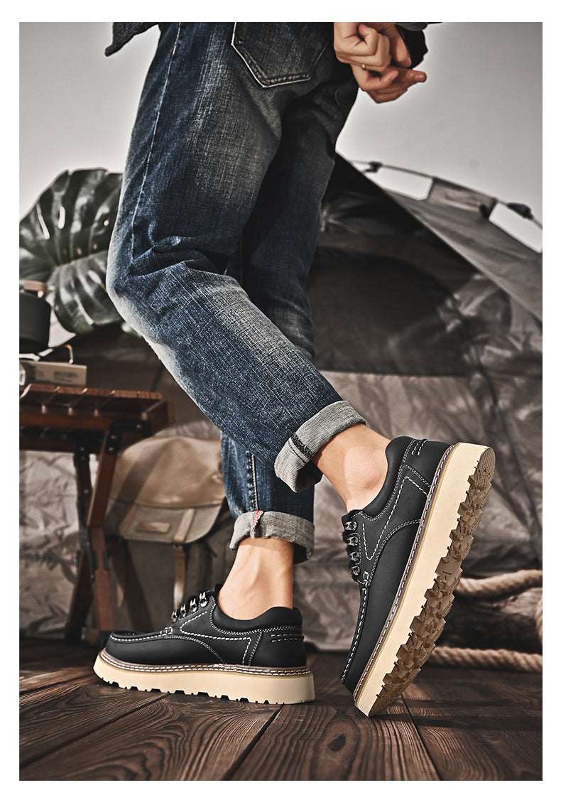Men's Versatile Casual Genuine Leather Shoes - ChoreGirl