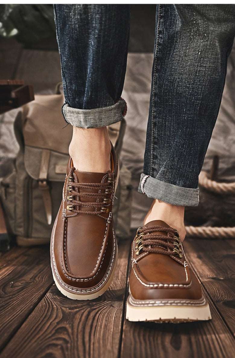 Men's Versatile Casual Genuine Leather Shoes - ChoreGirl