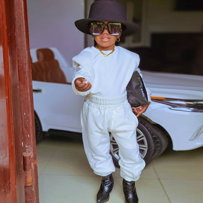 Baby Girl Trendy Casual Long Sleeved Sweatshirt and Pants Outfit Set - ChoreGirl