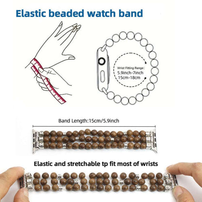 Solid Wood Bead Bracelet for Apple Watch - ChoreGirl