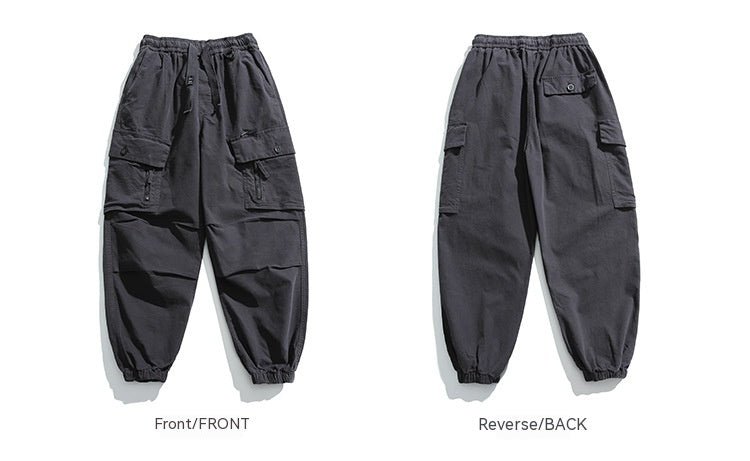Men's Casual Washed Out And Dyed Loose Harem Pants - ChoreGirl