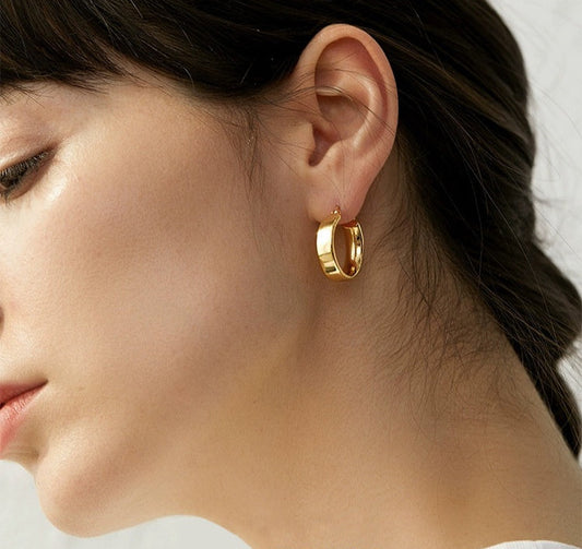 Women's Metal Geometric Circular Earrings - ChoreGirl