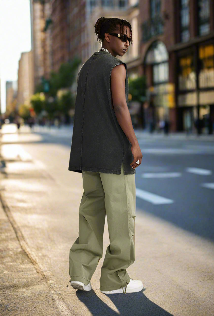 Men's Retro Washed Out Sleeveless Cotton Top - ChoreGirl
