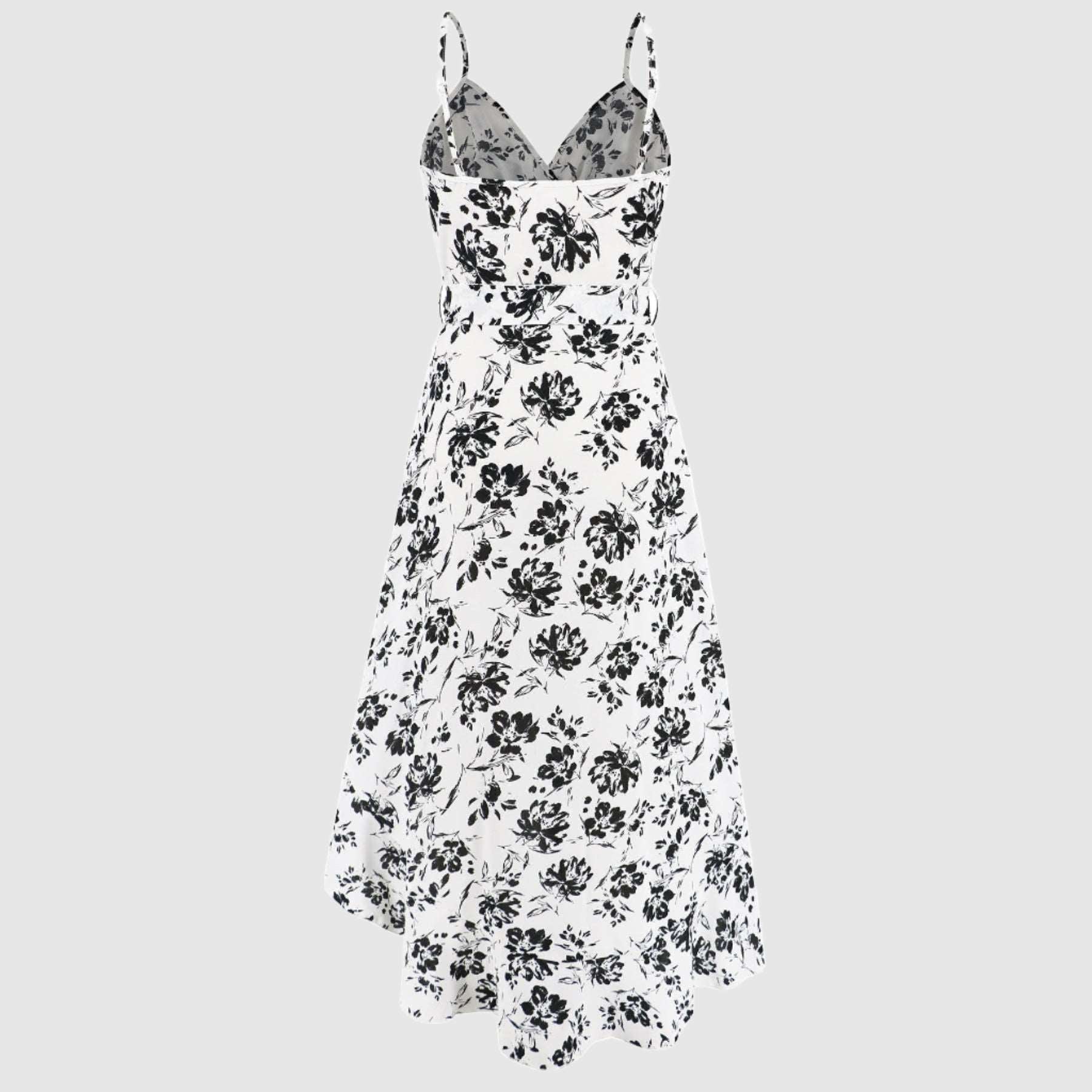 Women's Irregular Cut Floral Strap Dress - ChoreGirl