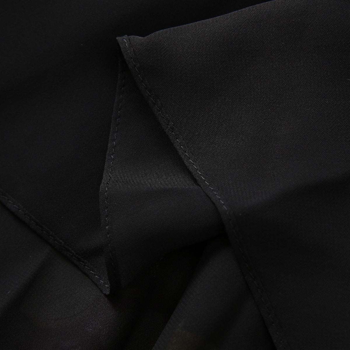 Women's Large Skirt Front Pleated Silk Chiffon Dress - ChoreGirl
