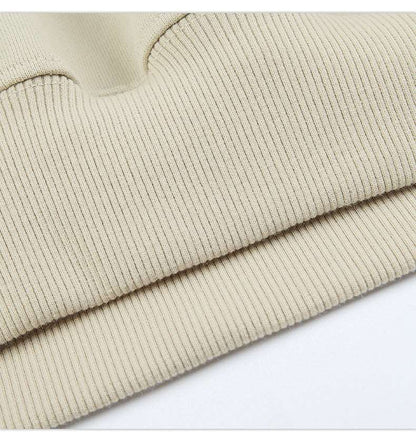 Unisex Heavy Terry Solid Color Loose Round Neck Sweatshirt and Sweatpants - ChoreGirl