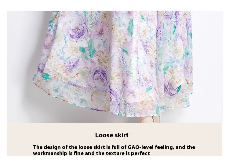 Women's Fairy Style Off-Shoulder Floral Dress - ChoreGirl