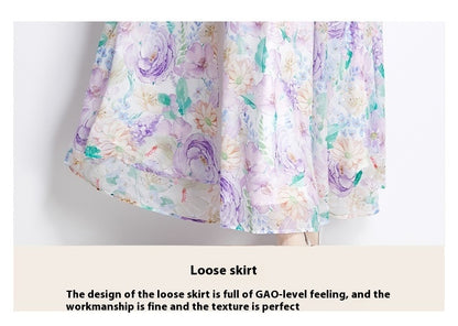 Women's Fairy Style Off-Shoulder Floral Dress - ChoreGirl