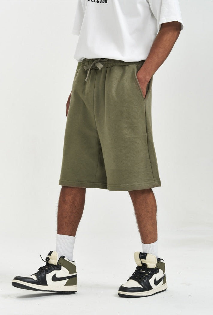 Men's Casual Loose Drawstring Heavy Cotton Shorts - ChoreGirl