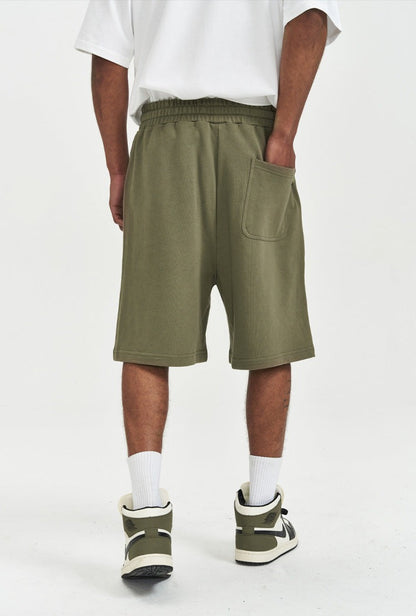 Men's Casual Loose Drawstring Heavy Cotton Shorts - ChoreGirl