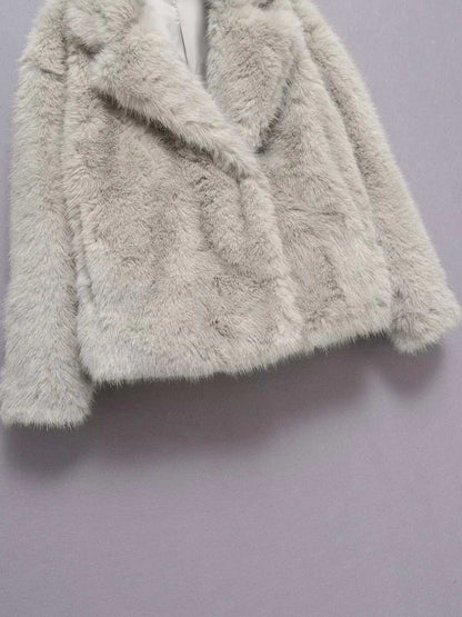 Women's Casual Long Sleeve Soft Furry Coat