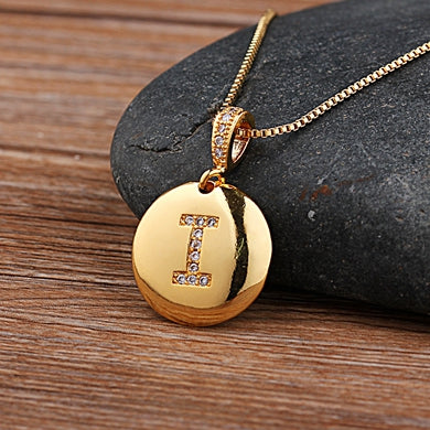 Fashion Jewelery Letter Necklace with Glossy Diamonds - ChoreGirl