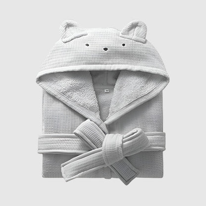 Kids Cotton Towel Material Long Sleeved Bathrobe - ChoreGirl