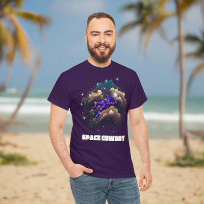 Custom Unisex Space Cowboy Heavy Cotton Tee T-Shirt | PERSONALIZED - ChoreGirl
