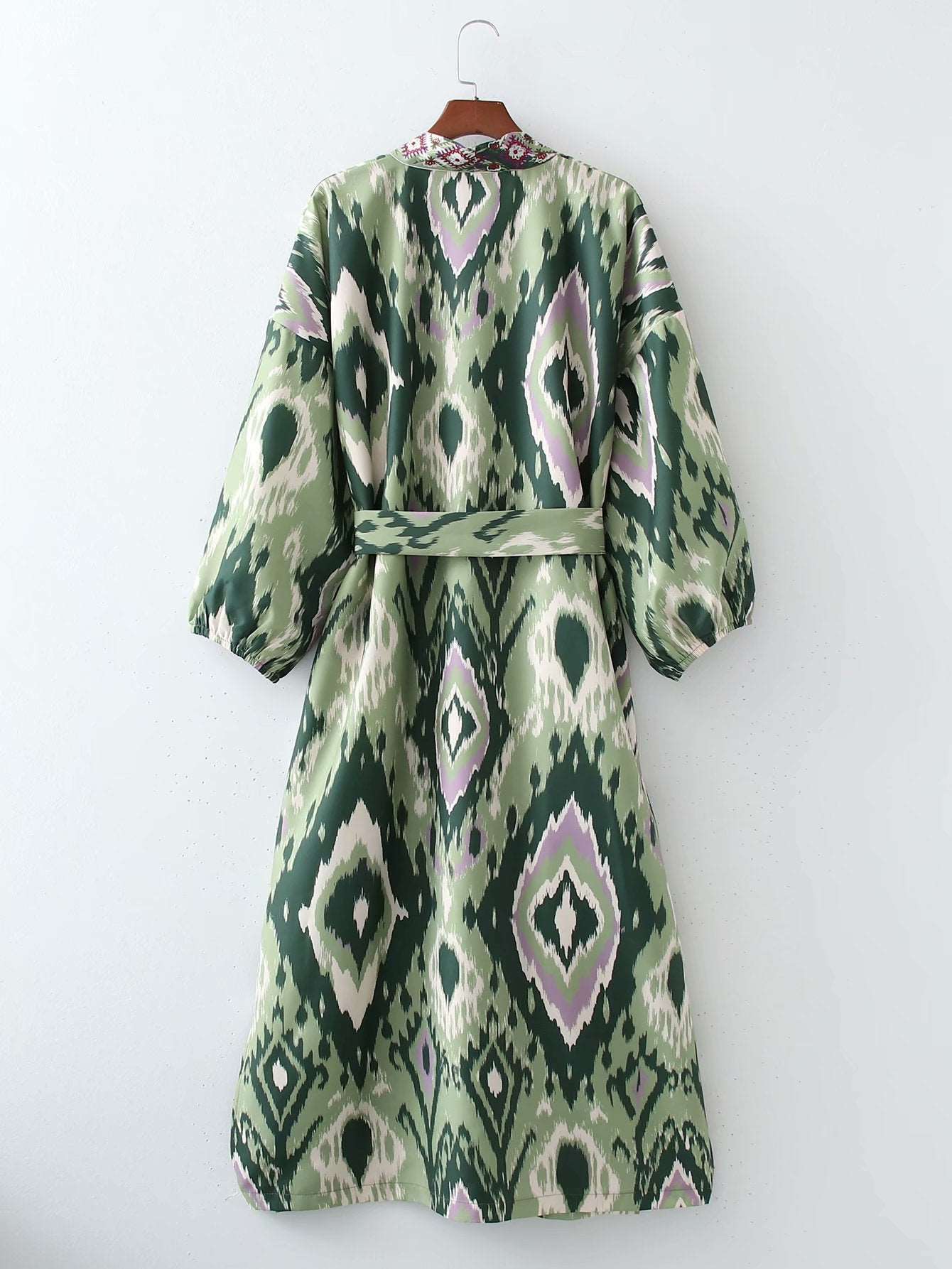 Women's Long Bubble Sleeve Loose Thin Over-Coat Dress - ChoreGirl